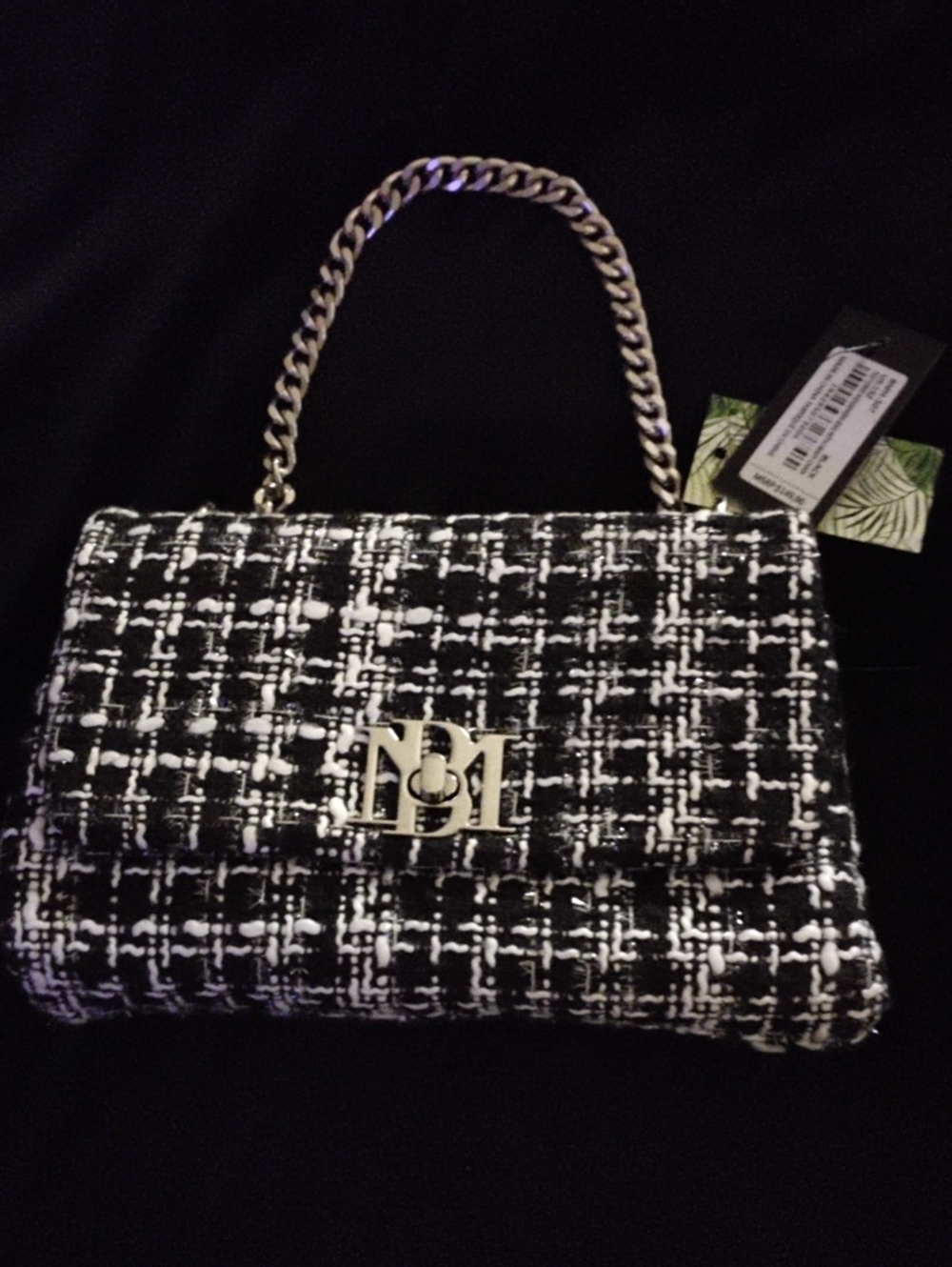 Badgley Mischka Tweed Crossbody Bag NWT